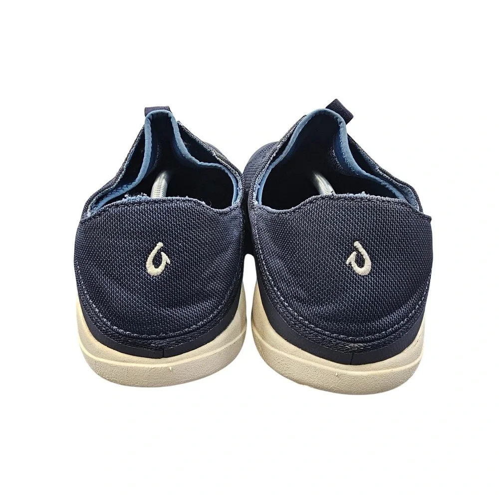 OluKai Moku Pae Mens 14 Trench Blue Mesh Boat Shoe Drop-In Heel Slip-On Sneakers